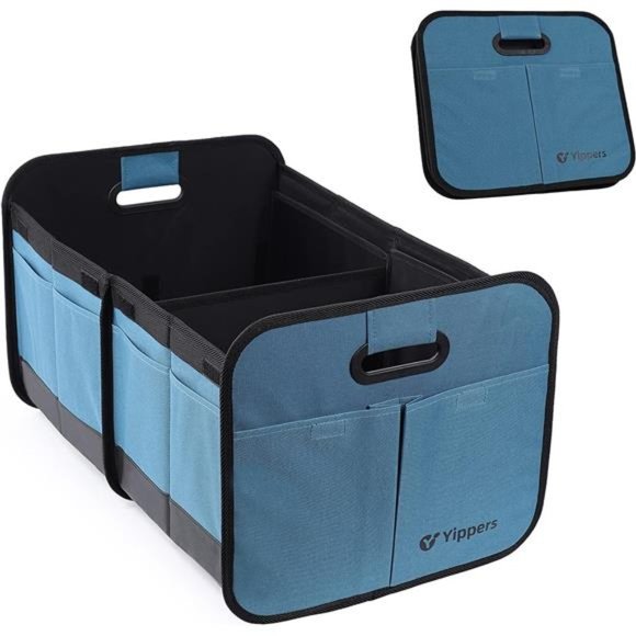 Car Trunk Organizer - Foldable Cargo Storage Containers with 9 Pockets & Handles - Picture 1 of 7